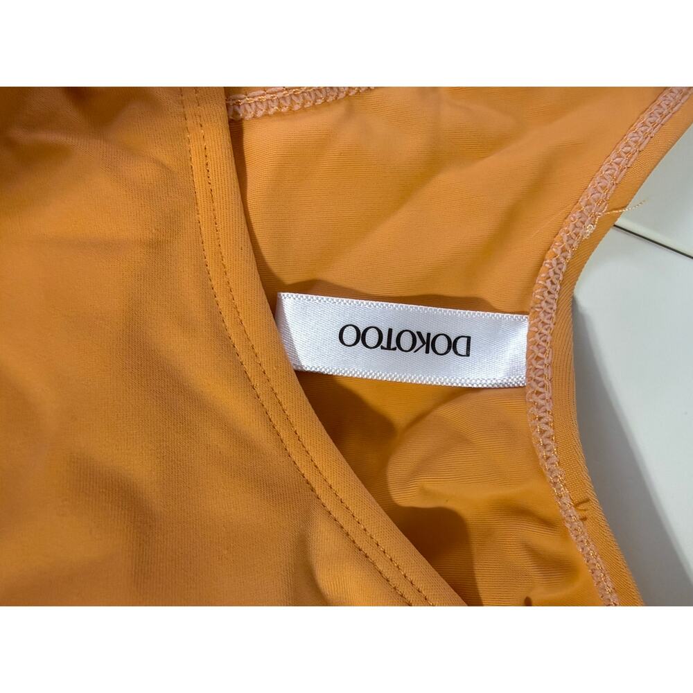 Dokotoo Sports Bra Size Medium Orange Athletic Comfy Wear‎ Running Ball Bold - Picture 3 of 6